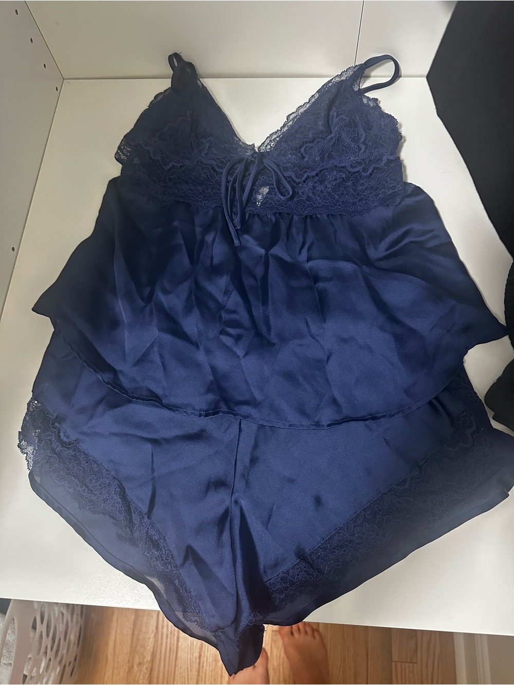 Victoria’s Secret Blue Lace Pajama Set